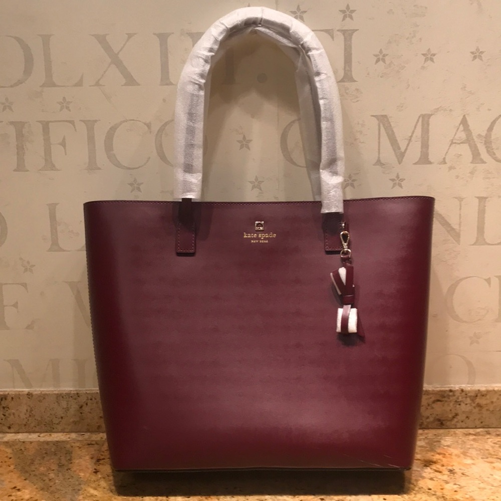 Kate Spade Maroon Leather Tote